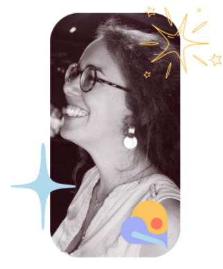 Co-écriture avec Delphine Delphine Struyf, autrice, en noir et blanc